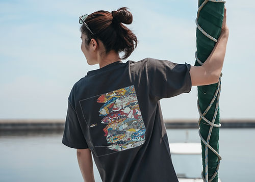 Navy Apparel School of Fish T Shirt