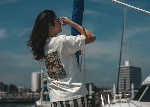 Navy Apparel School of Fish T Shirt